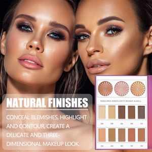 Palette de <span class=keywords><strong>maquillage</strong></span> tout-<span class=keywords><strong>en</strong></span>-un 52 couleurs vegan du fabricant, avec illuminateur lumineux, fard à paupières multifonction, blush et kit de contouring - Product Image 5