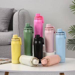 Botella de Agua de 800 ml para Exteriores con Tapa, Termo Deportivo de Acero Inoxidable, Gran Capacidad, Logotipo Personalizado al por Mayor - Product Image 2