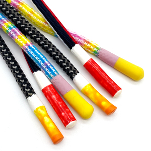 Bán Buôn Polyester Áo Dây Rút Biểu Tượng Tùy Chỉnh Silicone Ngâm End Áo Dây Kéo Quần Sợi Dây Thừng Bện Vẽ Dây Dây - Product Image 3