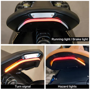 ไฟท้ายรถจักรยานยนต์ LED แบบรวมสัญญาณไฟเบรคและไฟเลี้ยว เหมาะสำหรับ <span class=keywords><strong>Triumph</strong></span> <span class=keywords><strong>Bonneville</strong></span> <span class=keywords><strong>Bobber</strong></span> ปี 2017-2020 ชุดไฟท้าย - Product Image 3
