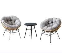 Ensemble de canapé en rotin PE chaises et table simples à bas prix ensemble de chaise de table à manger extérieure de jardin pour restaurant