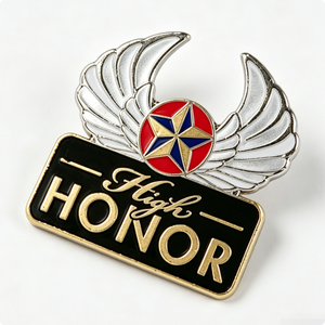 Badge Métallique Personnalisé UV en Émail Dur Haute Qualité, Motif Croix Plaqué Or et Argent, pour la Fête des Pères, Récompense d'Honneur - Product Image 4