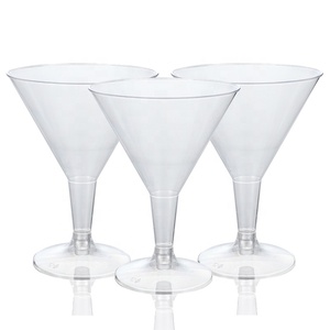 <span class=keywords><strong>Copas</strong></span> <span class=keywords><strong>de</strong></span> <span class=keywords><strong>Martini</strong></span> <span class=keywords><strong>de</strong></span> vino <span class=keywords><strong>de</strong></span> plástico transparente, tazas <span class=keywords><strong>de</strong></span> cóctel <span class=keywords><strong>de</strong></span> postre desechables, grado alimenticio, PS y PET para bodas, fiestas y picnics - Product Image 1