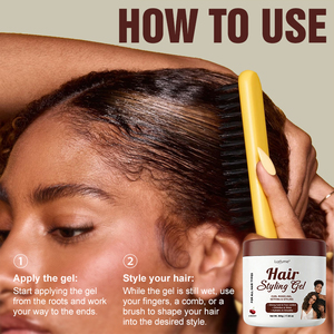 Gel coiffant à tenue forte, effet lisse longue durée, parfum cerise, pour des chignons impeccables - Product Image 6