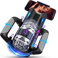 Masturbateur électrique automatique pour hommes à double poignée réglable avec support pour téléphone portable