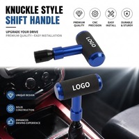 Poignée de levier de vitesse universelle en cuir noir, style joystick d'avion, pour voiture, manette de course, poignée en T, vente chaude