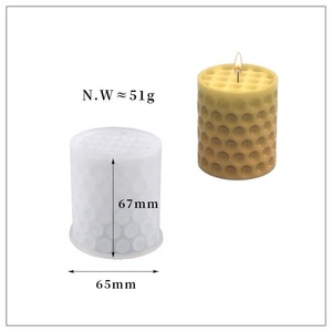 Groothandel Diy Kaars Hars Mal Rechthoekige Streep Cilindrische Golf Cirkelvormige Kaars Siliconen Mallen - Product Image 6
