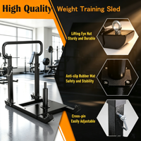 Soporte Ajustable para Trineo de Pesas con Mango de 5 Niveles, para Entrenamiento de Empuje y Tracción, Fuerza, Velocidad y Agilidad, Compatible con Placas de 1 y 2 Pulgadas