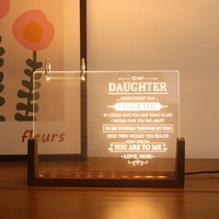 DIY Date Night Kits Calendrier Lampes Led Bureau Calendrier En Bois Bureau Lumière Acrylique Diy Note Board Avec Blanc Acrylique