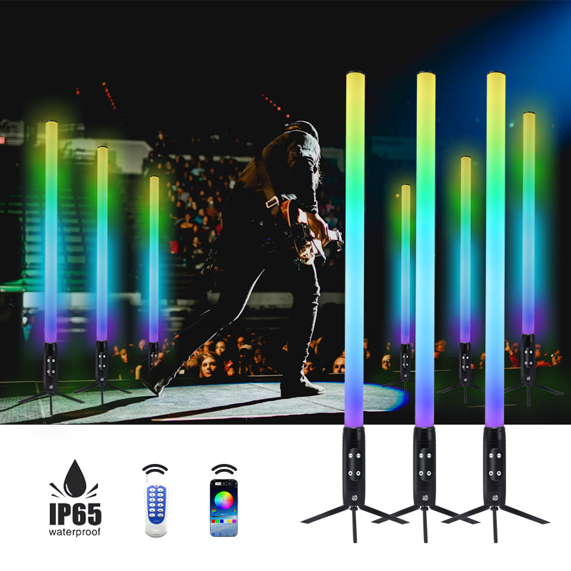 360 водонепроницаемые IP65 RGB СВЕТОДИОДНЫЕ пиксельные трубки аккумуляторная батарея беспроводной DMX Wifi Artnet Control Stick Club Light для Dj Disco Party Concert