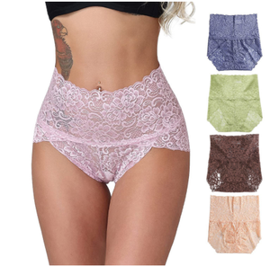 Sous-vêtements grande taille pour femmes grand caleçon en dentelle taille haute sexy et sans couture <span class=keywords><strong>sexe</strong></span> Lingerie Xl 2xl 3xl - Product Image 1
