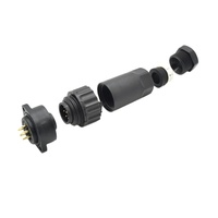 Connecteur de câble DIN étanche IP68, fiche 6+PE 7 broches RD24 mâle/femelle, bornes de soudure en plastique, connecteurs de câble d'alimentation 10A