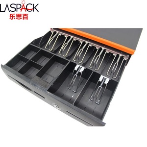 Bandejas manuales negras y naranjas de 7 facturas, <span class=keywords><strong>caja</strong></span> <span class=keywords><strong>registradora</strong></span> POS automática, cajón de efectivo para supermercado - Product Image 5