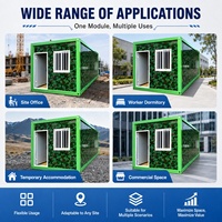 Maison conteneur préfabriquée en acier de 20 pieds et 40 pieds, maison modulaire résistante aux ouragans, petite maison pour chantier de construction