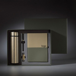 Tùy chỉnh sang trọng bơm lại máy tính xách tay Bộ quà tặng với Hộp túi giấy văn phòng Tạp Chí đặt A5 đen PU da từ Tạp Chí với bút - Product Image 5