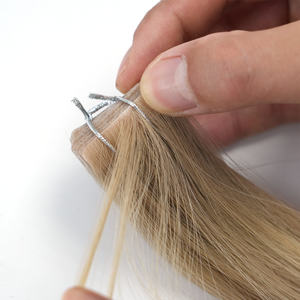 Extensions de cheveux invisibles à bandes adhésives, cheveux humains européens <span class=keywords><strong>Remy</strong></span> de qualité salon, super double drawn, trame simple, <span class=keywords><strong>sans</strong></span> perte, adhésif longue durée - Product Image 6