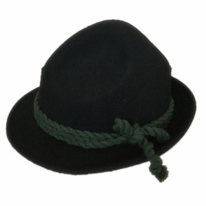 Pronto per la spedizione tradizionale 3 dent <span class=keywords><strong>100</strong></span>% australia feltro di lana cappello bavarese tedesco cappelli alpini verde scuro - Product Image 3