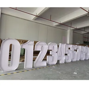 Wholesale Price White PVC Events Mosaic Numbers Letter Decoration For Wedding Event Party