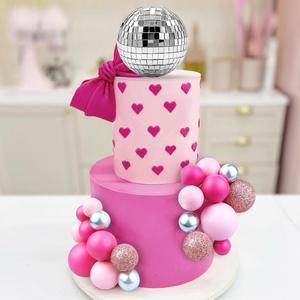 Offre Spéciale 32 pièces en plastique 8cm décorations de gâteau boule Disco pour l'obtention du diplôme mariage anniversaire et fournitures de fête - Product Image 2