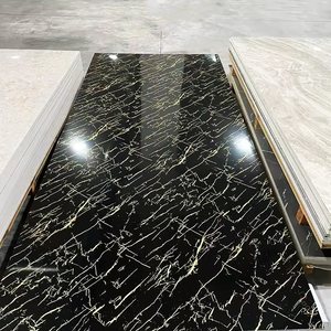 Non-Formaldehyde Interior Decoration High Glossy UV Marble <b>Sheet</b> Flexible <b>PVC</b> <b>Plastic</b> Marble Wall Panel Board - Product Image 1