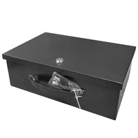 Caja de Seguridad Portátil a Prueba de Fuego con Cerradura de Llave, Caja de Almacenamiento Segura con Cerradura Manual para Objetos de Valor