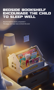 Meuble de rangement moderne en plastique multi-compartiments pour documents et livres, support de bureau décoratif pour enfants - Product Image 4