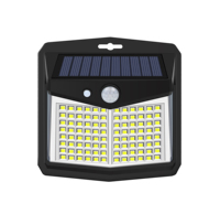 128 éclairages led extérieur avec capteur solaire, imperméable conforme à la norme IP65, applique murale