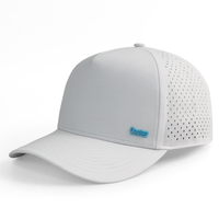 Gorra Deportiva Unisex HS41 de 5 Paneles, Diseño Perforado Blanco, Tela Impermeable, Logotipo Personalizado, Gorra para Correr al Aire Libre, Venta al Por Mayor