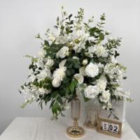 Arrangement de fleurs artificielles en rose de la marque DKB Factory Wholesale, centre de table pour mariage, boule de fleurs artificielles en soie