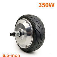 Moteur de roue à moyeu sans balais à double axe à faible vitesse 24V 36V 48V 350W 6,5 pouces avec capteur Hall pour chariot