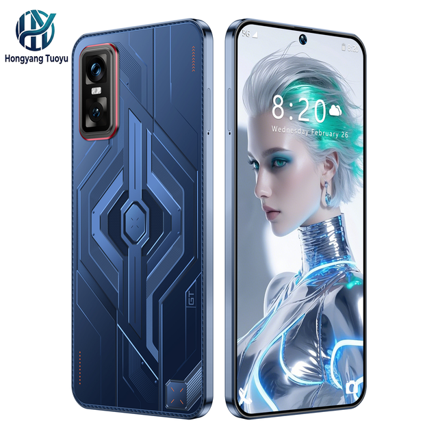 2026 Latest Global 5G Cell Phones GT30 16G+1TB 7.3 Inch Android16 5G Smartphone Perforated Screen Large Memory Fast Shipping