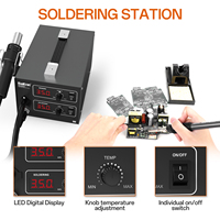 Station de soudage numérique professionnelle TOPEAST avec embout de précision pour la réparation de cartes de circuits, l'assemblage électronique et le bricolage BK852D+