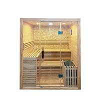 Sauna chauffant traditionnel 3000w, pour 3 personnes, pièce chauffante, four, plafond