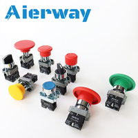 Interruptor Rotatorio Selector Aierway XB4-BD33 de 22 mm, 1NO/2NO, 2/3 Posiciones, Autobloqueante, 1NC