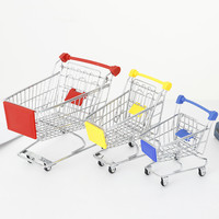 Mini chariot de supermarché en métal, modèle chariot à main, organisateur pour enfants, mini chariot de courses en métal, bon marché