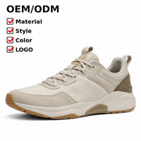 Sneakers décontractées synthétiques OEM, beige kaki, respirantes, chaussures pour hommes, logo personnalisé