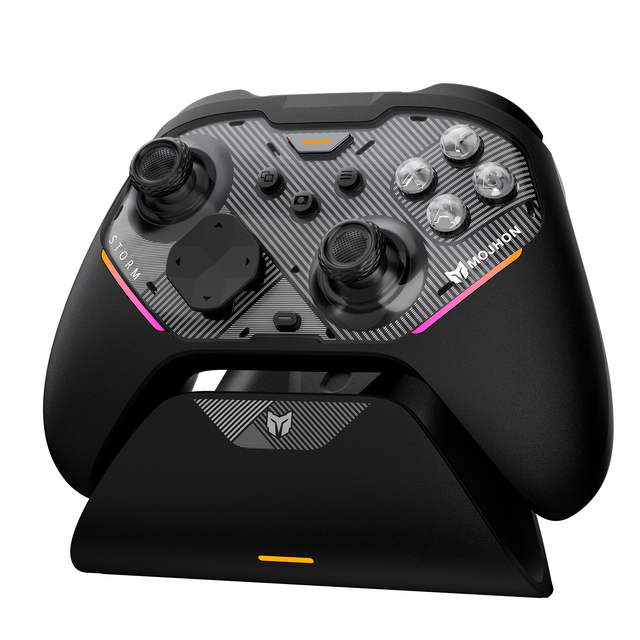 Mojhon Storm C04 Gaming Controller 2000Hz TMR Joystick 16 Mechanical Buttons Dual Trigger Charging Stand PC Switch Android IOS