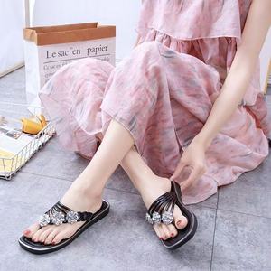 Nouvelles pantoufles pour femmes, sandales d'été, nouvelles chaussures plates <span class=keywords><strong>argent</strong></span>ées pour femmes, pantoufles décontractées pour femmes, tongs pour femmes - Product Image 3
