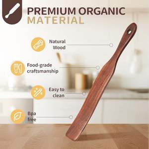 خلاط سبورتل خشبي ملعقة عصا تقليب مسطحة لخلاط العجين المخمر لطبخ العجين ملعقة خبز خشبي أدوات مطبخ - Product Image 5