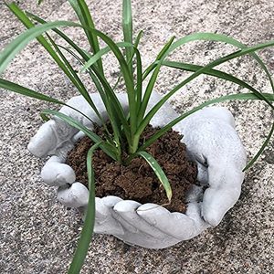 Molde de silicona de cemento para maceta de flores en forma de mano, arcilla de hormigón, molde para maceta suculenta, plato de resina, molde de almacenamiento de joyería, 14093 - Product Image 3