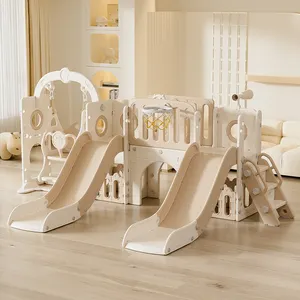 Multifunetional Climbing Kids Indoor Play House Playground Baby Playroom Combined Slide And Swing Set For Children Sliding Toy