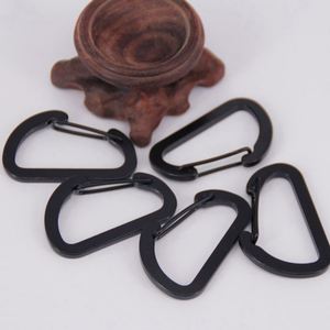 Custom Engraved Logo Matt Black Portable Lightweight <b>Snap</b> Spring <b>Hook</b> Mini Aluminum Alloy D Shaped Metal Carabiner Clip for - Product Image 5
