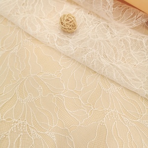 フレンチスタイル魚シルク糸ギプール刺繍装飾女性用ロングドレスウェディングレース花嫁イブニングドレスレース生地 - Product Image 4