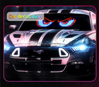 Pantalla LED Ojos de Diablo con APP Inteligente Programable DIY Color RGB y Animaciones para Accesorios de Auto Camión y Luces de Coche