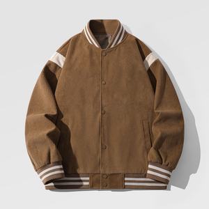 Nouvelle veste en velours côtelé pour homme, coupe ample, printemps-automne, style jeune, brodée, sportive, vêtement de baseball, élégante - Product Image 5