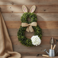 Guirlande de Pâques avec lapin, décoration de porte d'entrée pour la saison printanière