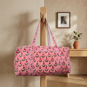 Bolsas de Viaje Acolchadas de Algodón, Deportivas y Duraderas, con Volantes, Personalizadas con Estampado, Bolsas de Fin de Semana para Chicas y Damas - Product Image 1