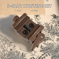Accessoires de tir et de chasse en plein air : Adaptateur Picatinny en acier à 3 fentes pour trépied, base d'interchange durable et essentielle, compatible Arca