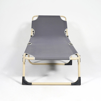 Lit superposé pliable portable moderne pour l'extérieur, chaise longue réglable en fer pour la plage, le parc et le jardin, mobilier d'extérieur