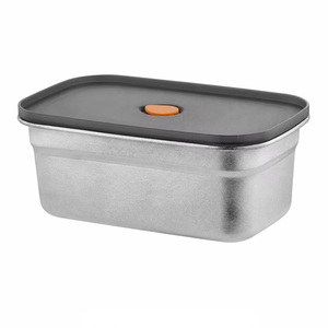 Contenedor de Alimentos de Titanio de Primera Clase con Diseño Minimalista Rectangular y Tapa Hermética con Clip - Product Image 1